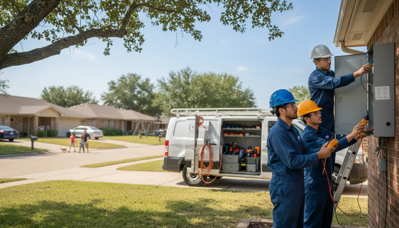 Certified electrician providing emergency electrical services in Annona, TX